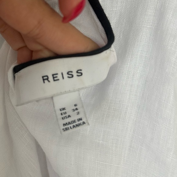 Reiss white and black midi dress - Picture 5 of 6